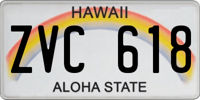 HI license plate ZVC618