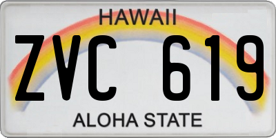 HI license plate ZVC619