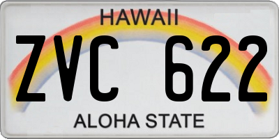 HI license plate ZVC622