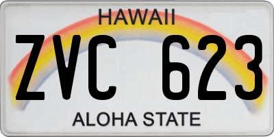 HI license plate ZVC623