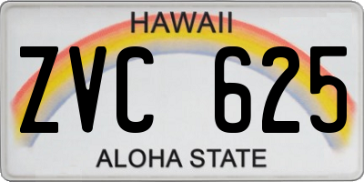 HI license plate ZVC625
