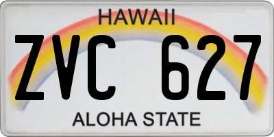 HI license plate ZVC627