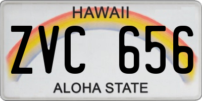 HI license plate ZVC656