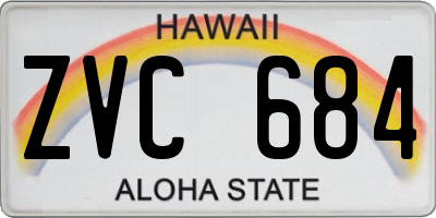 HI license plate ZVC684