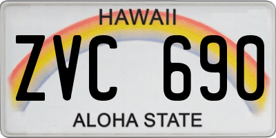 HI license plate ZVC690