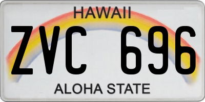 HI license plate ZVC696