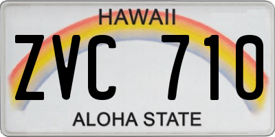 HI license plate ZVC710