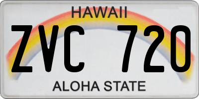 HI license plate ZVC720