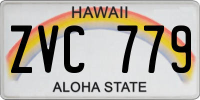 HI license plate ZVC779