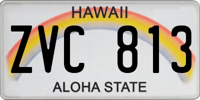HI license plate ZVC813