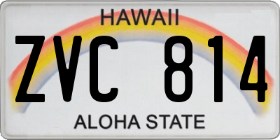 HI license plate ZVC814