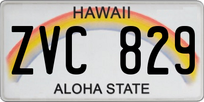 HI license plate ZVC829