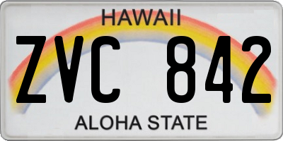 HI license plate ZVC842