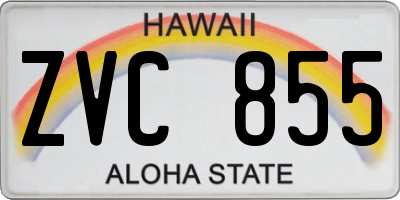HI license plate ZVC855