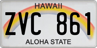 HI license plate ZVC861