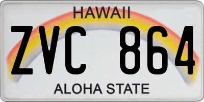 HI license plate ZVC864