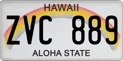 HI license plate ZVC889