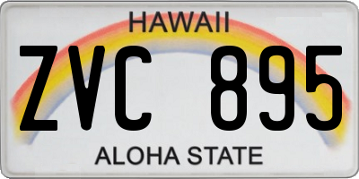 HI license plate ZVC895
