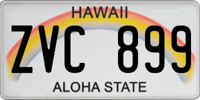 HI license plate ZVC899
