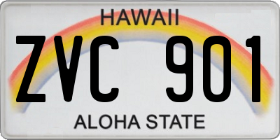 HI license plate ZVC901