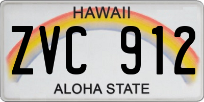 HI license plate ZVC912