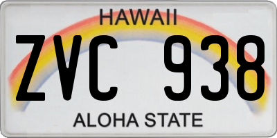 HI license plate ZVC938