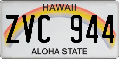HI license plate ZVC944