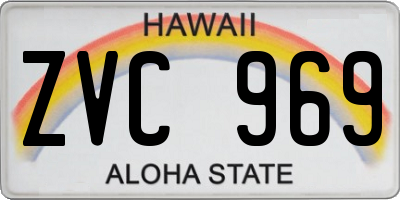 HI license plate ZVC969