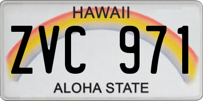 HI license plate ZVC971