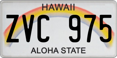 HI license plate ZVC975