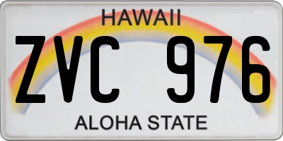 HI license plate ZVC976