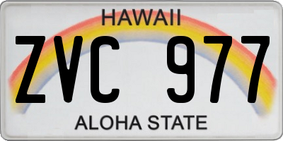 HI license plate ZVC977