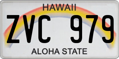 HI license plate ZVC979