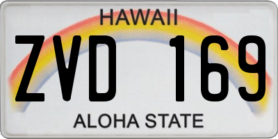HI license plate ZVD169