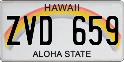 HI license plate ZVD659