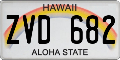 HI license plate ZVD682