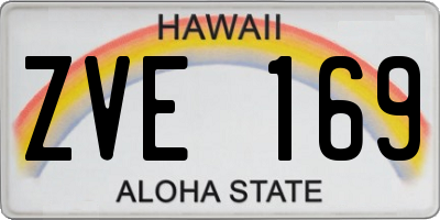 HI license plate ZVE169