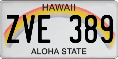 HI license plate ZVE389