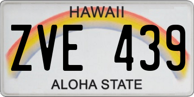 HI license plate ZVE439