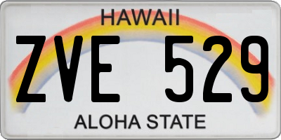 HI license plate ZVE529