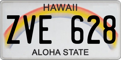 HI license plate ZVE628