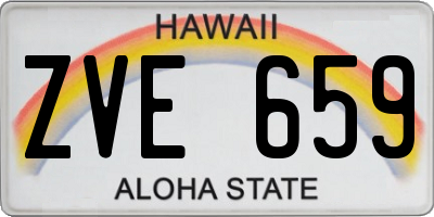 HI license plate ZVE659