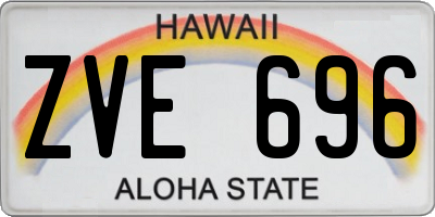 HI license plate ZVE696