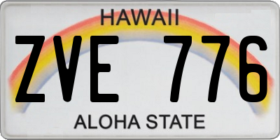HI license plate ZVE776