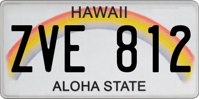 HI license plate ZVE812