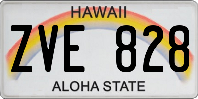 HI license plate ZVE828