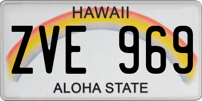 HI license plate ZVE969