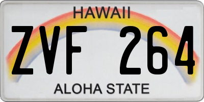 HI license plate ZVF264
