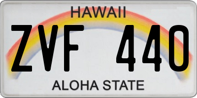 HI license plate ZVF440
