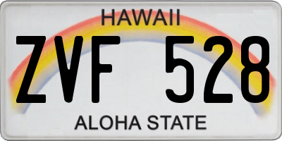 HI license plate ZVF528